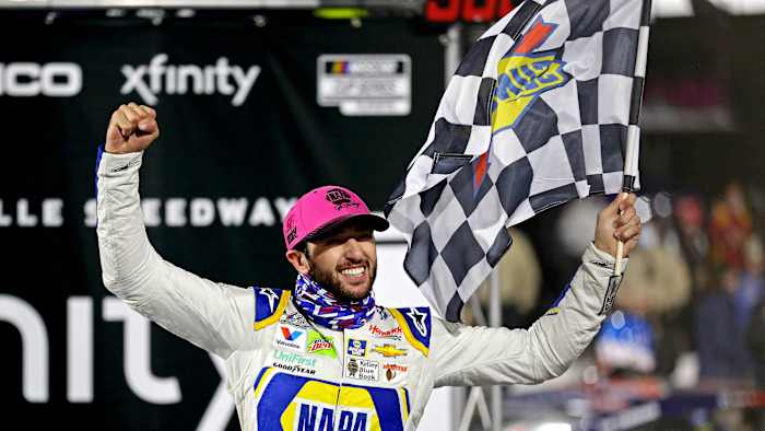 Chase raced his way into the final round of the playoffs by winning at Martinsville.
